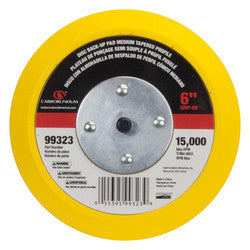 Backup Pads Carborundum 99323 Backup Pads For Grip-On Discs Tapered Medium Yellow 6