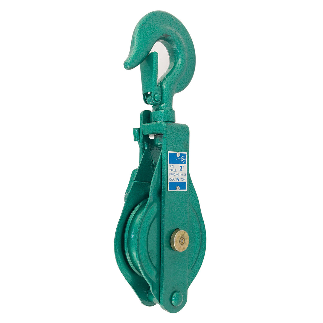 Blocks Jet 130103 3 Inch Single Sheave Painted Snatch Block