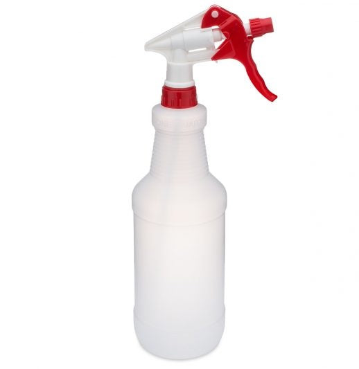 Dispensers Globe 3569 Graduated bottle with red and white adjustable spray nossle and three finger trigger 3569 (24 oz)