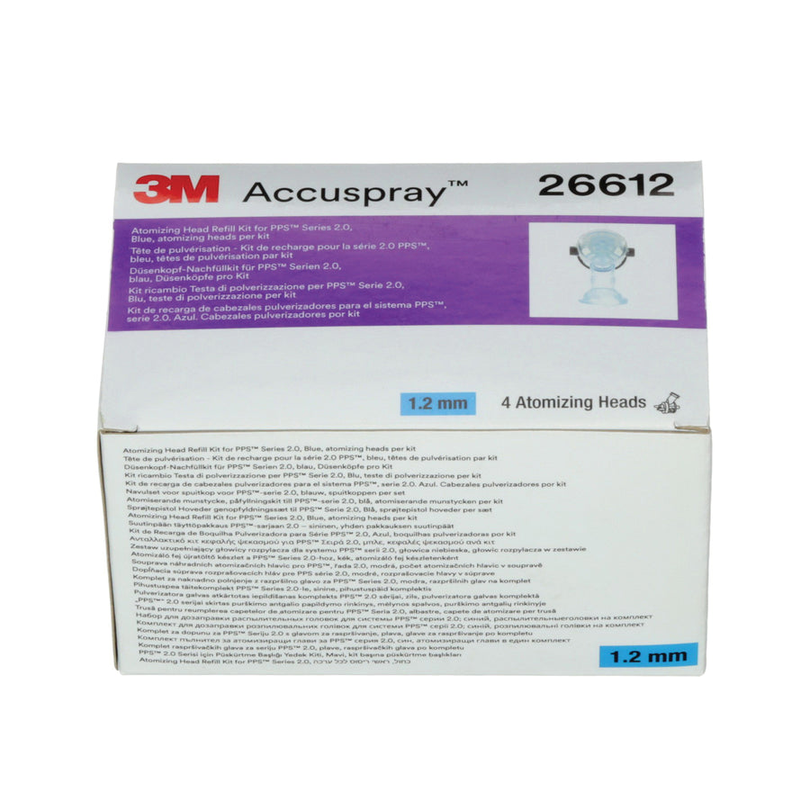 3M 26612 3M Accuspray Atomizing Head Refill Pack for 3M PPS Series 2.0, 26612, blue, 1.2 mm, 4 nozzles per pack 3M 26612