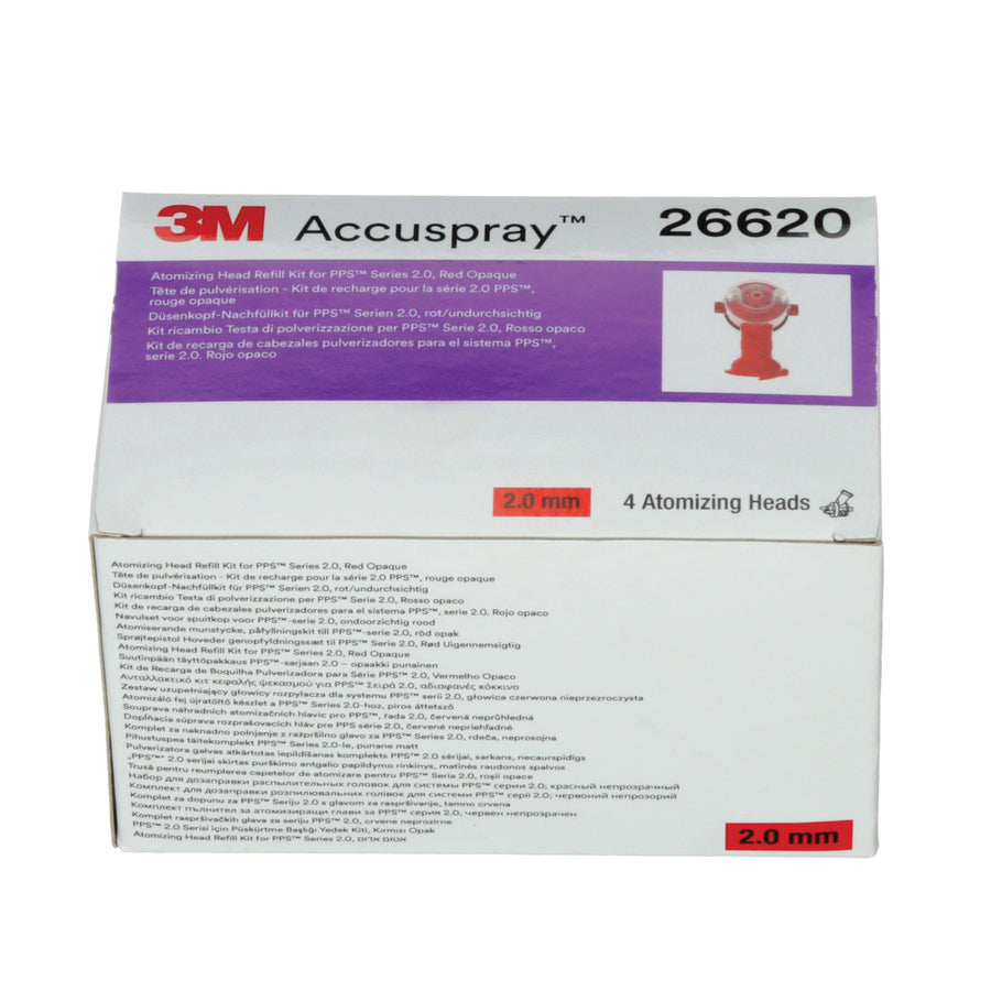 3M 26620 3M Accuspray Atomizing Head Refill Pack for 3M PPS Series 2.0, 26620, red, 2.0 mm, 4 nozzle per pack 3M 26620