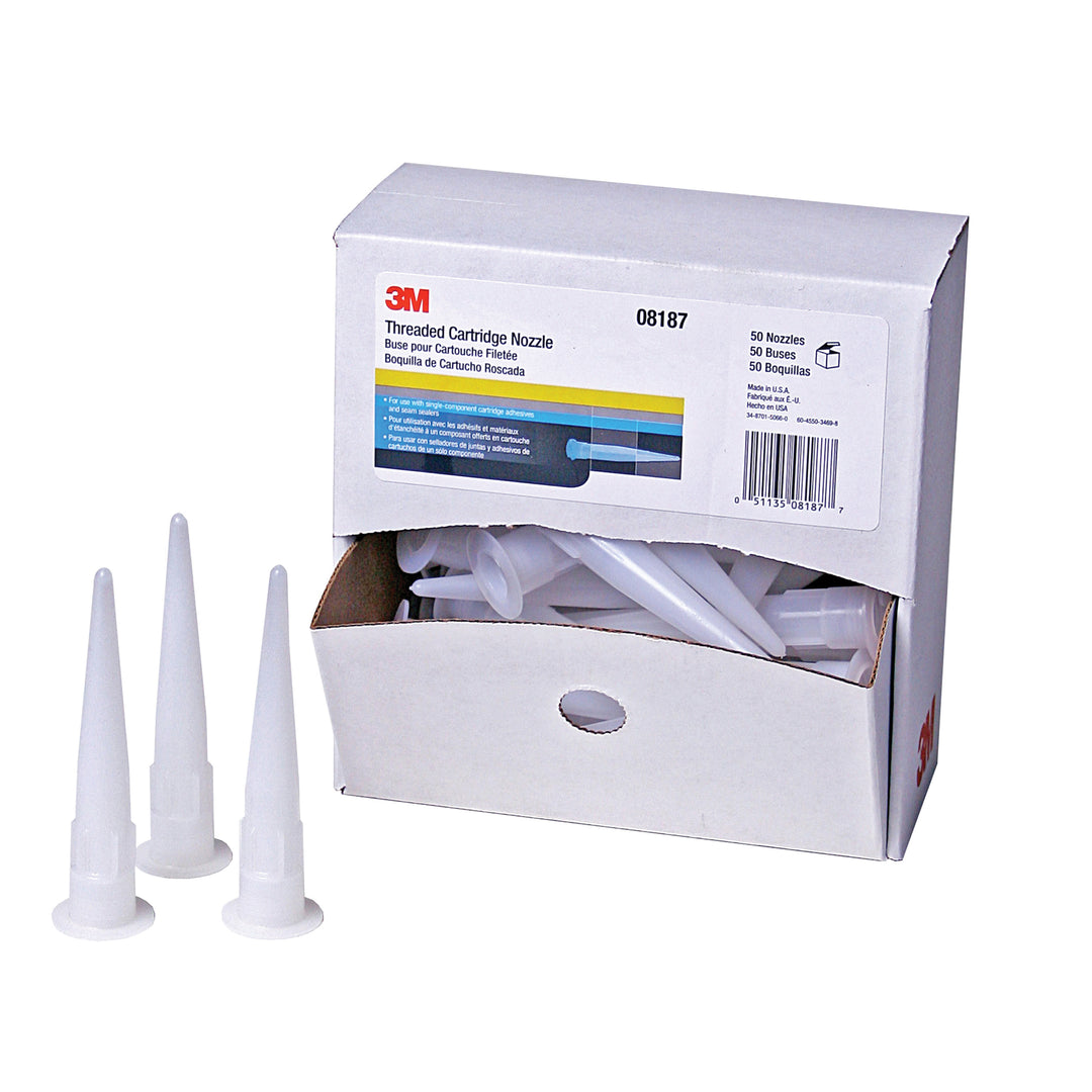Nozzles 3M 8187 Threaded Cartridge Nozzle 08187 50 Nozzles Per Box 6 Boxes Per Case 3M 7000119728
