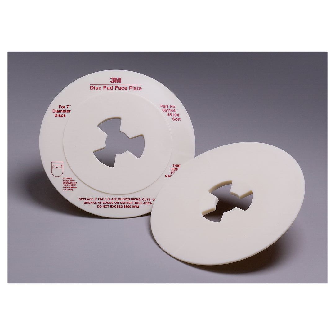 Backup Pads 3M AB45194 Disc Pad Face Plate 45194 Smooth Soft White 7 in