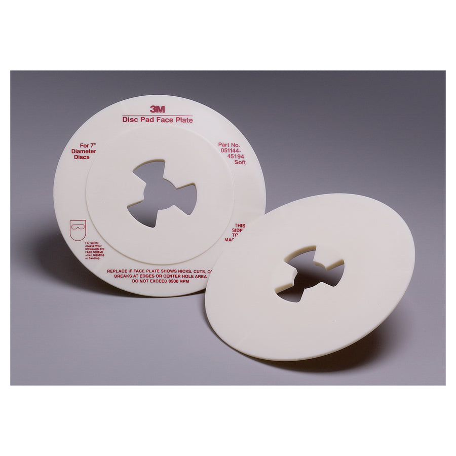 Backup Pads 3M AB45194 Disc Pad Face Plate 45194 Smooth Soft White 7 in