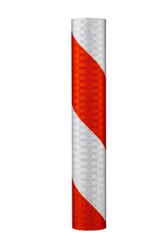 3M 3334R-4X50 3M Flexible Prismatic Reflective Barricade Sheeting, 3334R, white/orange with 4 in stripe/right, 4 in x 50 yd 3M 3334R-4X50