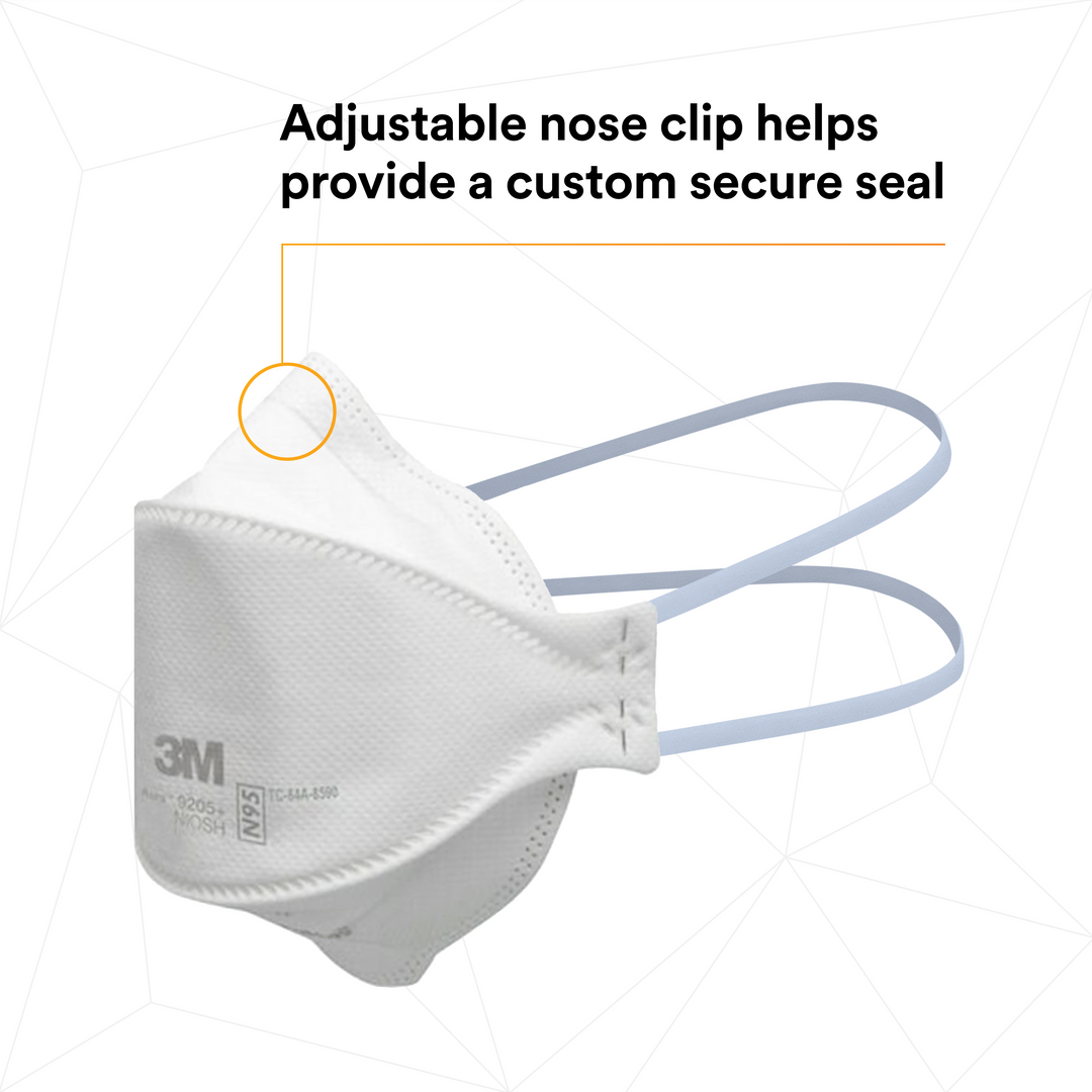 3M Aura 9205+  ~  Healthcare N95 Particulate Respirator 9205+ | Ultra-Lightweight Three-Panel Flat-Fold Design | NIOSH Approved | Box of 20 Units - Targa Tools