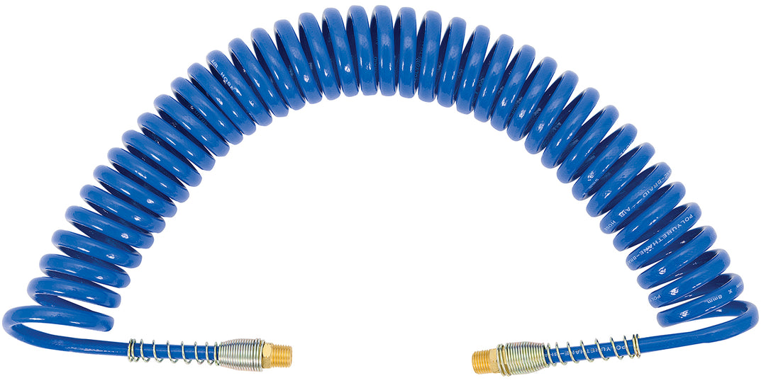 Air Hoses Jet APUB-1425 Recoil Air Hose with Swivel Male Fittings and Protective Spring (1/4 Inch x 25 ft)