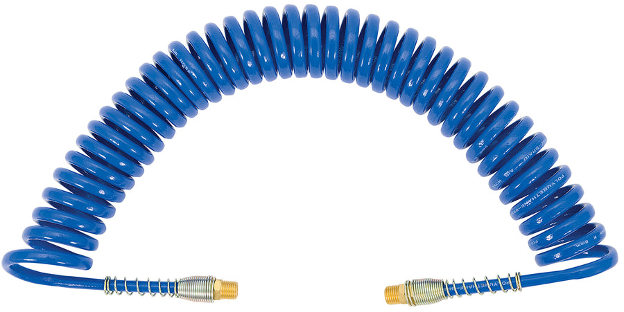 Air Hoses Jet APUB-1425 Recoil Air Hose with Swivel Male Fittings and Protective Spring (1/4 Inch x 25 ft)