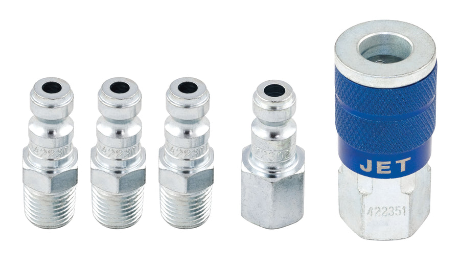 Fitting Sets Jet T5PCS 5 Piece InchT Inch Air Fitting Set 1/4 Inch Body X 1/4 Inch Npt