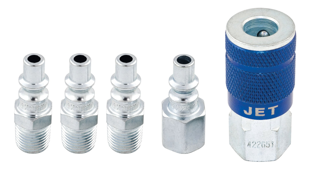 Fitting Sets Jet A5PCS 5 Piece InchA Inch Type Air Fitting Set 1/4 Inch Body X 1/4 Inch Npt