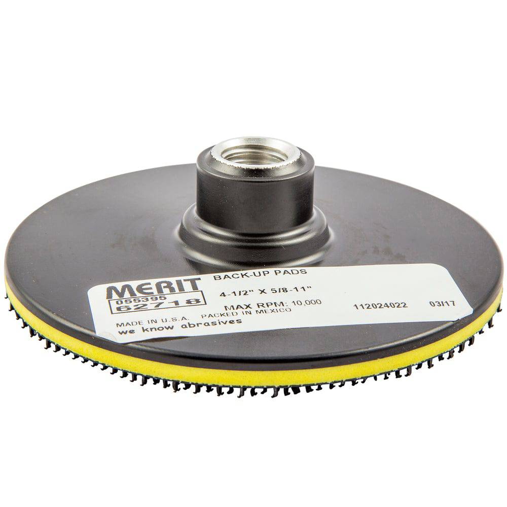 Merit 62718  ~  Backup Pads For Surface Blending & Surface Preparation Hook & Loop Discs 5/8-11 Thread 4-1/2 05539562718 - Targa Tools