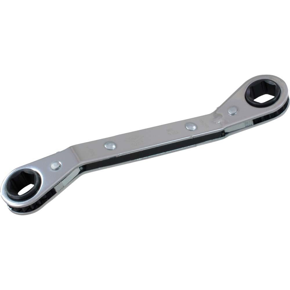 Gray 5201 1/4X 5/16 6 POINT, 25? OFFSET RATCHETING BOX WRENCH, MIRROR CHROME FINISH GRAY TOOLS 5201