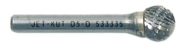 Regular Carbide Burrs Jet D1-D 1/4 Inch -Kut Ball Shape Burr