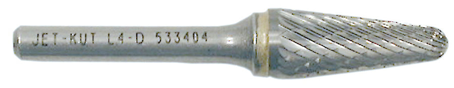 Regular Carbide Burrs Jet L2D 5/16 -Kut Taper Shape Burr (Radius End)