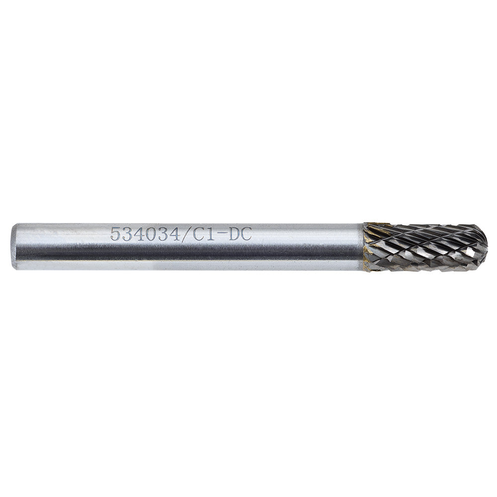 Double Cut Carbide Burrs Jet C1-DC 1/4 Inch -Kut Gp Round Nose Shape Carbide Burr
