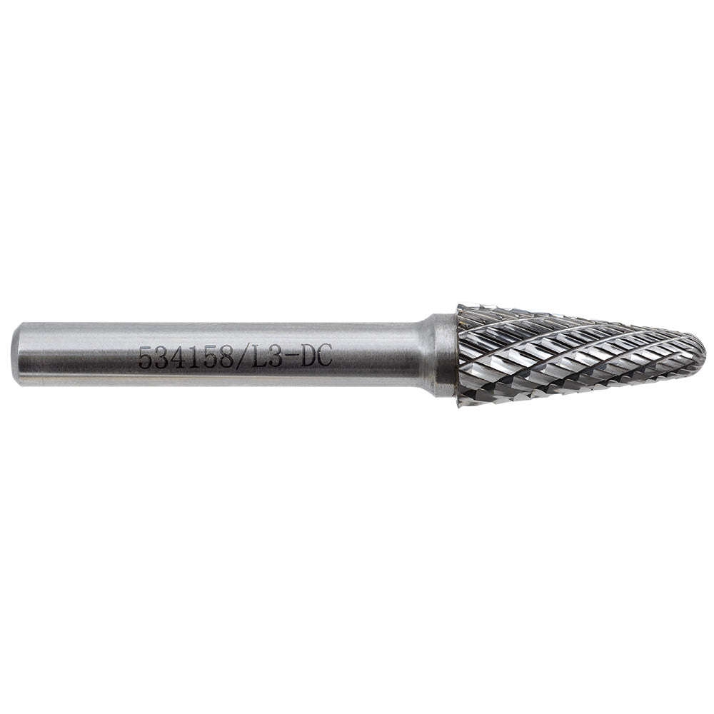 Regular Carbide Burrs Jet L3-DC 3/8 Inch -Kut Taper Shape Burr 9 (Radius End)