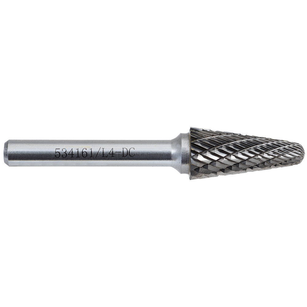 Regular Carbide Burrs Jet L4-DC 1/2 Inch -Kut Taper Shape Burr 9 (Radius End)