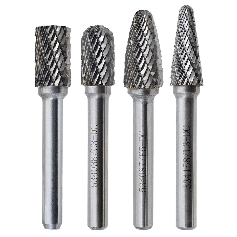 Double Cut Carbide Burrs Jet CBGP 4 Piece -Kut Gp Carbide Burr Set