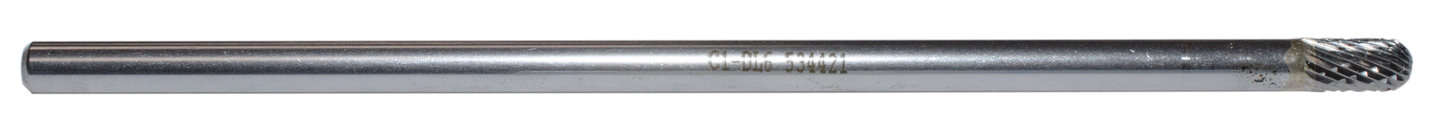 Regular Carbide Burrs Jet C1-DL6 1/4 Inch -Kut Long Shaft Round Nose Shape Burr