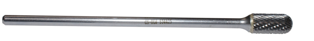 Regular Carbide Burrs Jet C5-DL6 1/2 Inch -Kut Long Shaft Round Nose Shape Burr
