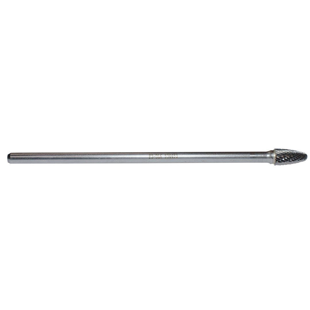 Regular Carbide Burrs Jet F3-DL6 3/8 Inch -Kut Long Shaft Tree Shape Burr (Radius End)