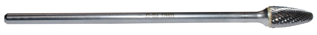 Regular Carbide Burrs Jet F5-DL6 1/2 Inch -Kut Long Shaft Tree Shape Burr (Radius End)