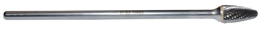 Regular Carbide Burrs Jet F5-DL6 1/2 Inch -Kut Long Shaft Tree Shape Burr (Radius End)