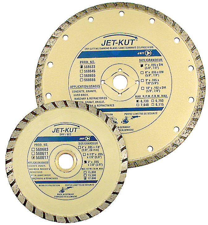 Diamond Blades Jet DDT-7 7 Inch x .095 Inch x Diamond 7/8 (5/8) Jet-Kut Premium Turbo Diamond Blade