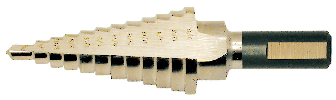 Step Drills Jet 579202 1/8 Inch- 1/2 Inch X 13 Step -Kut Super Premium M35 H.S.S. Step Drill S