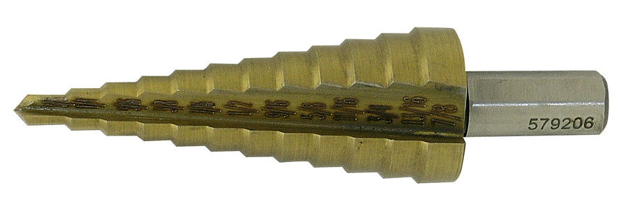 Step Drills Jet 579206 3/16 Inch -7/8 Inch X 12 Step -Kut Super Premium M35 H.S.S. Step Drill S