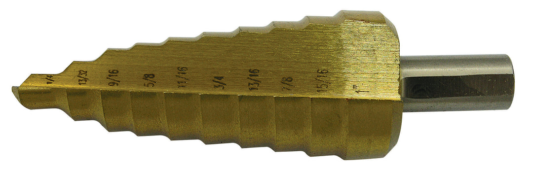 Step Drills Jet 579214 1/4 Inch- 1-3/8 Inch X 11 Step -Kut Super Premium M35 H.S.S. Step Drill S