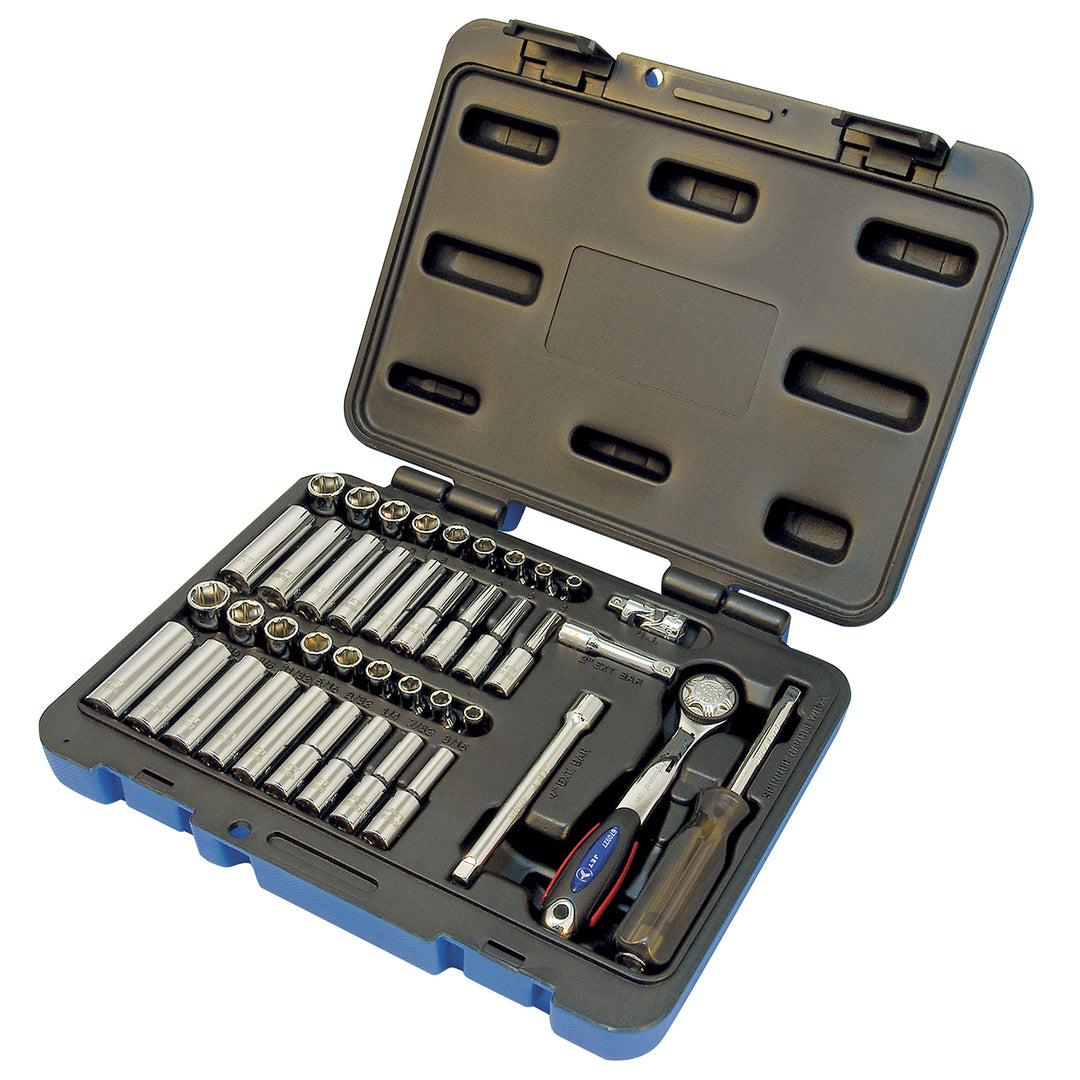 Socket Sets Jet SW1442C-6 42 Piece 1/4 Inch Drive SAE/Metric Socket Wrench Set (6 Point)