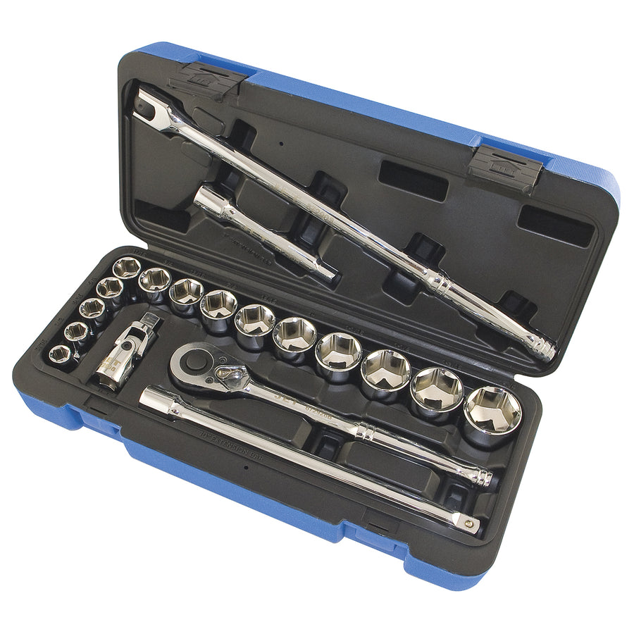 Socket Sets Jet SW1220-6 20 Piece 1/2 Inch Drive SAE Socket Wrench Set (6 Point)