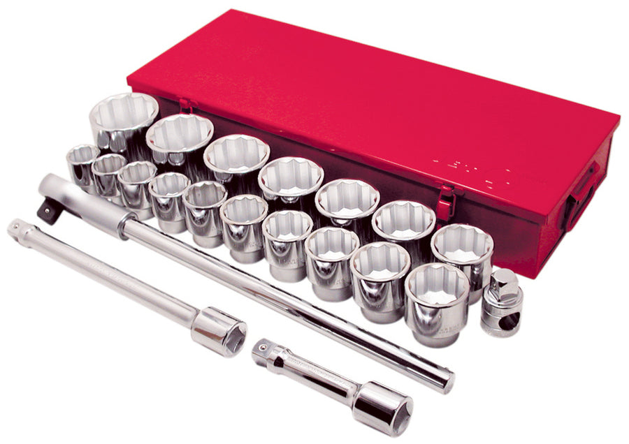 Socket Sets Jet SW1021 21 Piece 1 Inch Drive SAE Socket Wrench Set (12 Point)