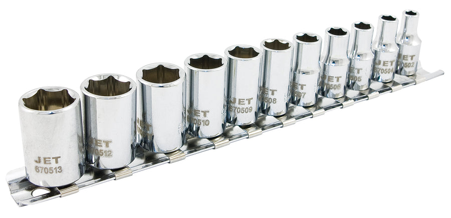 Socket Sets Jet SS1411M-6 11 Piece 1/4 Inch Dr Metric Socket Set 6 Point