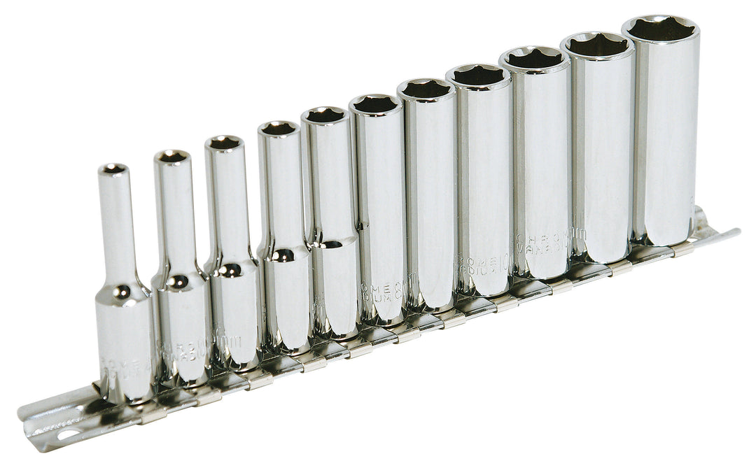 Socket Sets Jet SS1411DM-6 11 Piece 1/4 Inch Dr Deep Metric Socket Set 6 Point