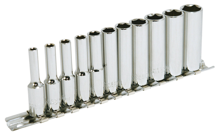 Socket Sets Jet SS1411DM-6 11 Piece 1/4 Inch Dr Deep Metric Socket Set 6 Point