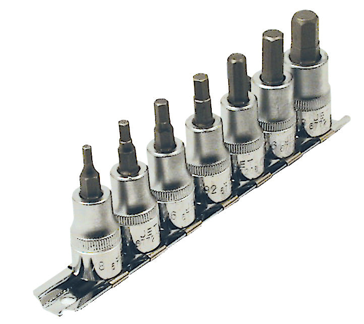 Socket Sets Jet HSW3811 7 Piece 3/8 Inch Driveive SAE 2 Inch Long Hex Bit Socket Set