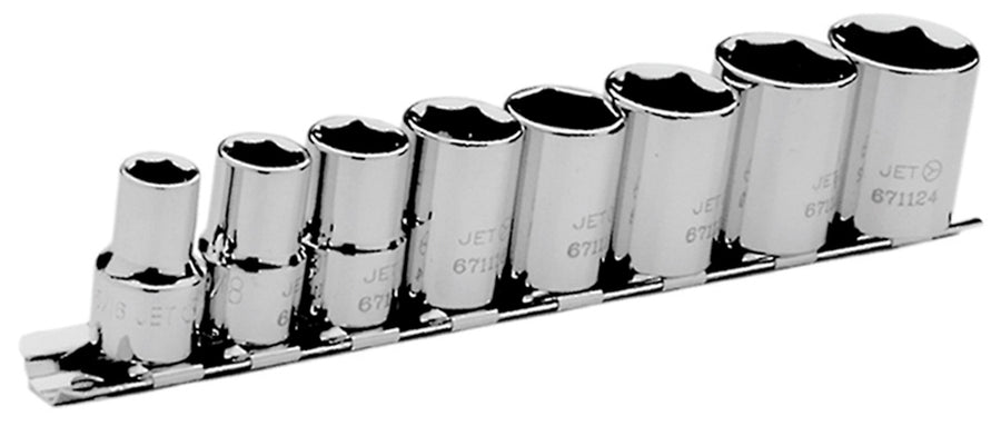 Socket Sets Jet SS3808-6 8 Piece 3/8 Inch Drive SAE Socket Set (6 Point)