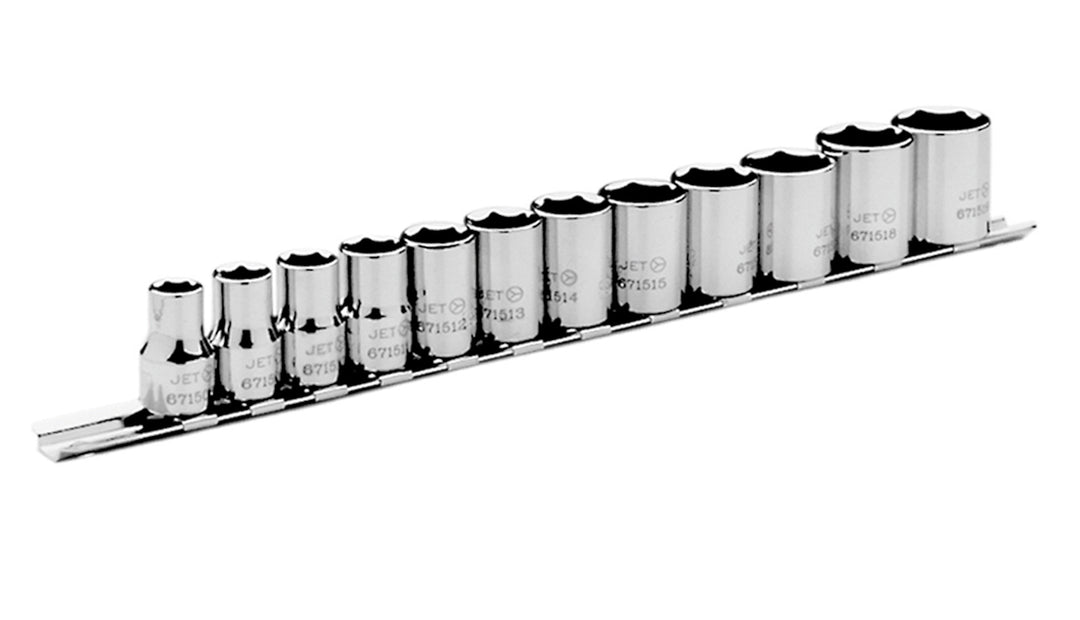 Socket Sets Jet SS3812M-6 12 Piece 3/8 Inch Dr Metric Socket Set 6 Point