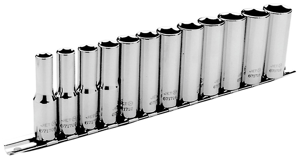 Socket Sets Jet SS3812DM-6 12 Piece 3/8 Inch Dr Deep Metric Socket Set 6 Point