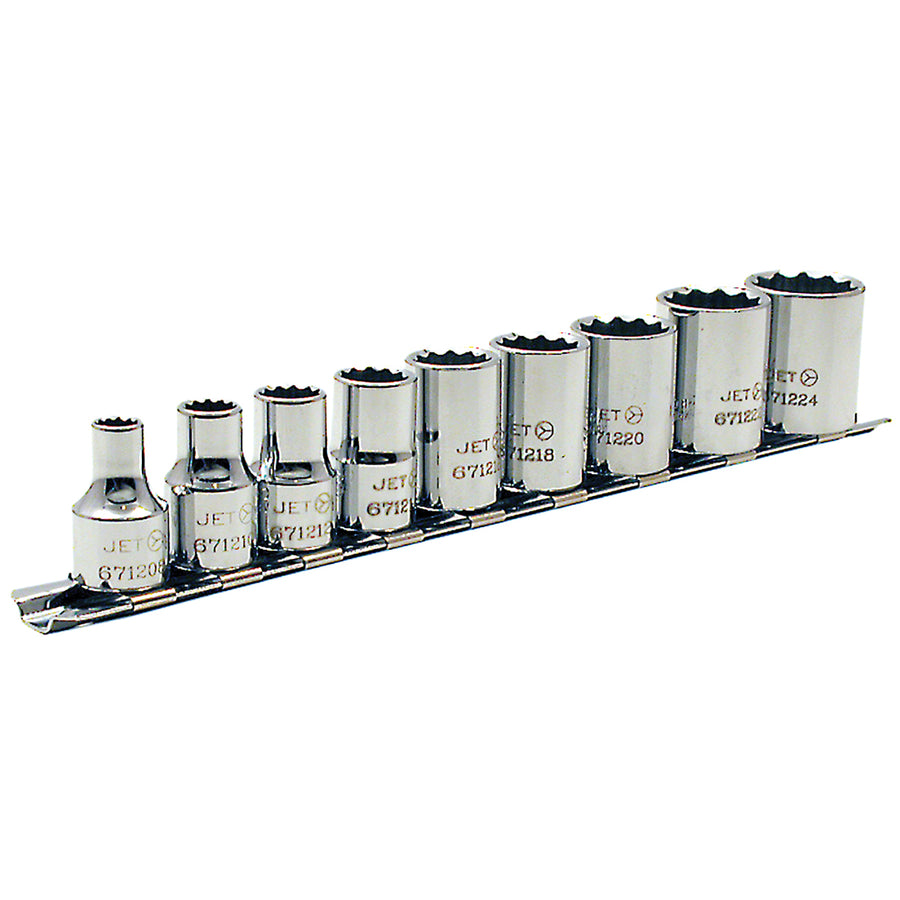 Socket Sets Jet SS3809-12 9 Piece 3/8 Inch Drive SAE Socket Set (12 Point)