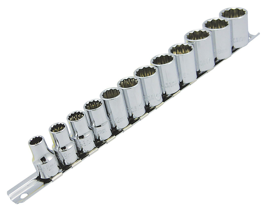 Socket Sets Jet SS3812M-12 12 Piece 3/8 Inch Dr Metric Socket Set 12 Point