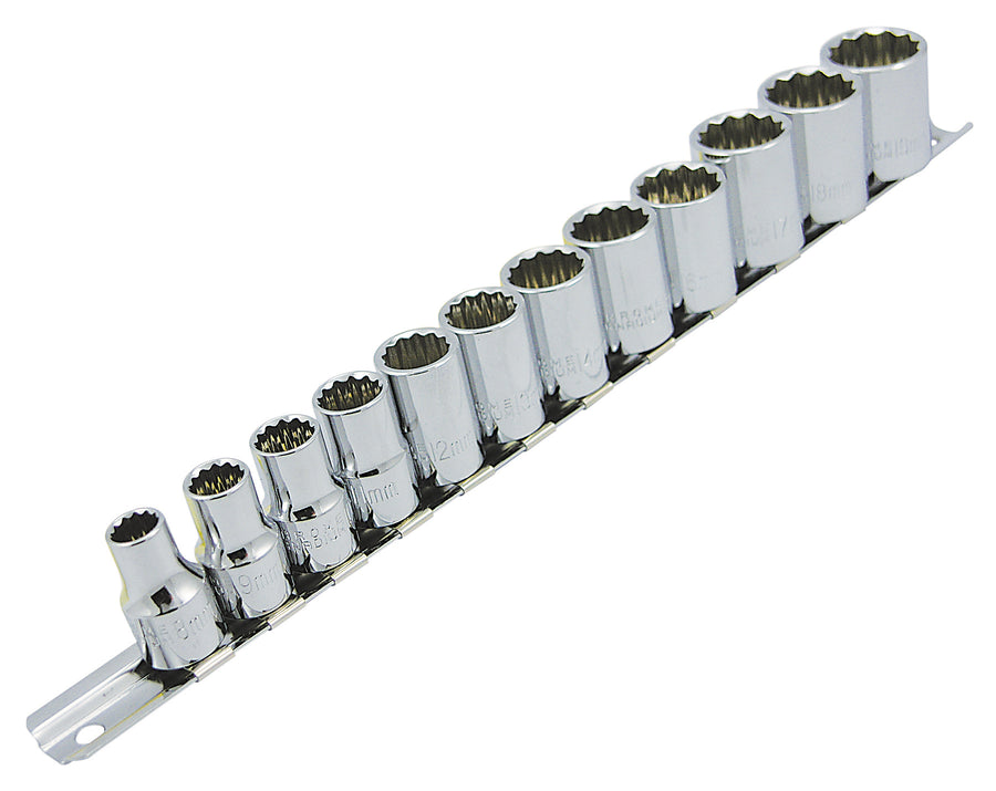 Socket Sets Jet SS3812M-12 12 Piece 3/8 Inch Dr Metric Socket Set 12 Point