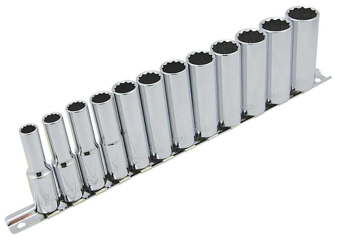 Socket Sets Jet SS3812DM-12 12 Piece 3/8 Inch Dr Deep Metric Socket Set 12 Point
