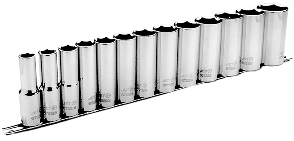 Socket Sets Jet SS1213D-6 13 Piece 1/2 Inch Drive Deep SAE Socket Set (6 Point)