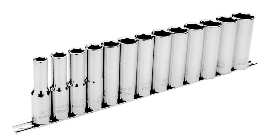 Socket Sets Jet SS1213DM-6 13 Piece 1/2 Inch Dr Deep Metric Socket Set 6 Point