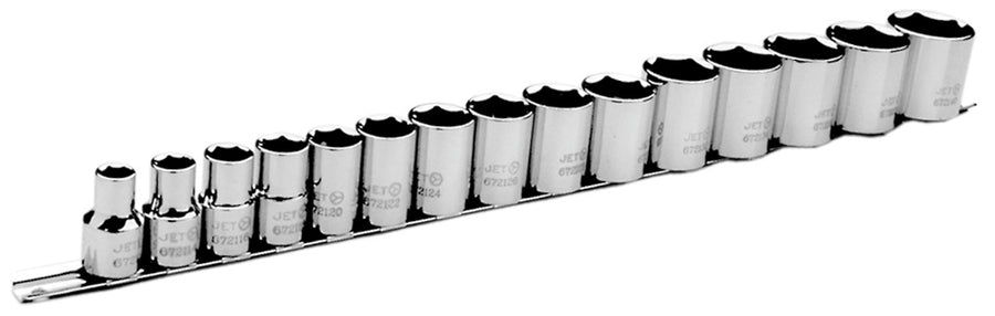 Socket Sets Jet SS1215-6 15 Piece 1/2 Inch Drive SAE Socket Set (6 Point)