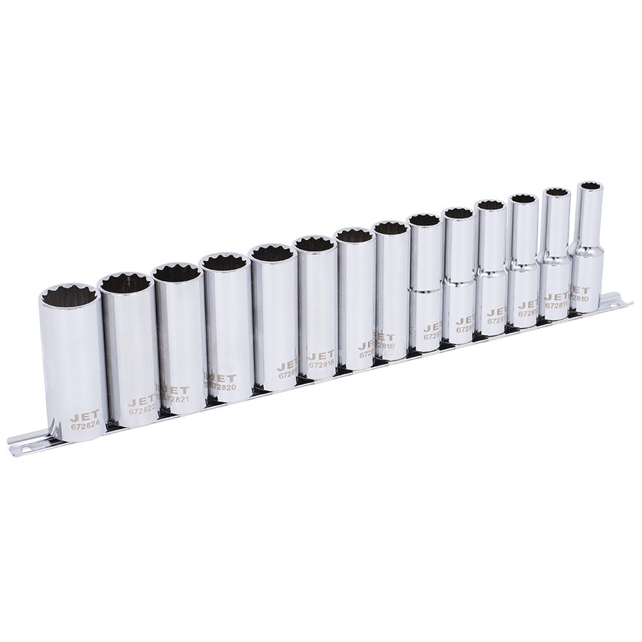 Socket Sets Jet SS1214DM-12 14 Piece 1/2 Inch Dr Deep Metric Socket Set 12 Point