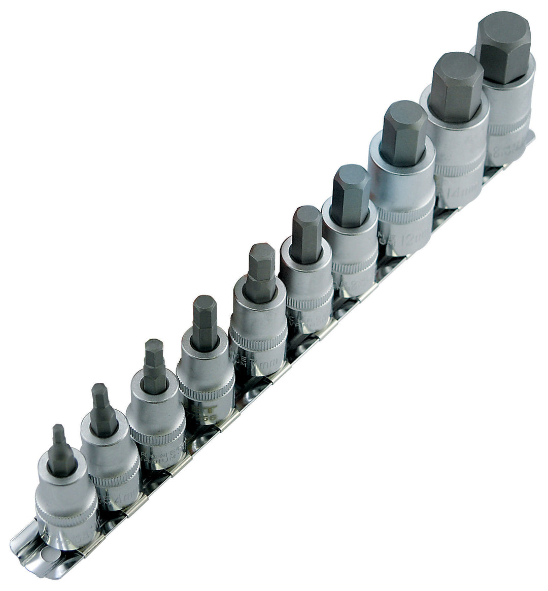 Socket Sets Jet HSW3812-10M 10 Piece 3/8 Inch & 1/2 Inch Dr Metric Hex Bit Socket Set